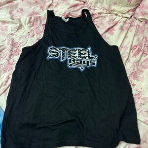 Steel black tank top